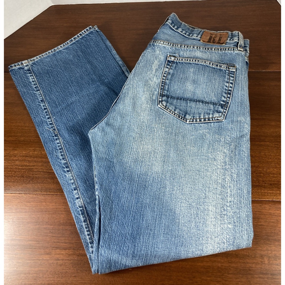 Polo Ralph Lauren RL Denim Ashmore Jeans Sz 36 X 34 (32.5") Straight Leg Blue - Picture 5 of 12